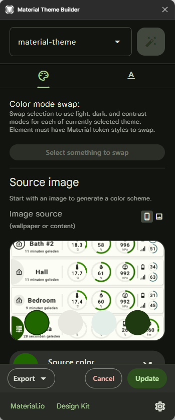 Figma Material Theme Builder Select Image Dark