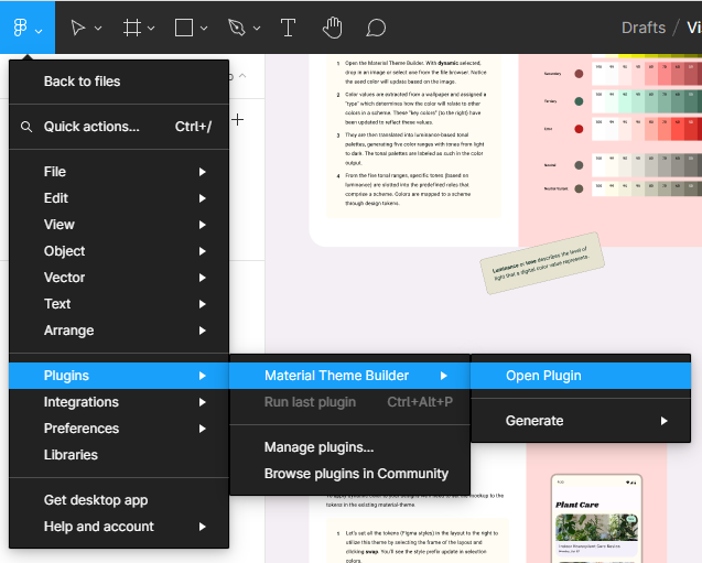 Figma Open Material Theme Builder plugin