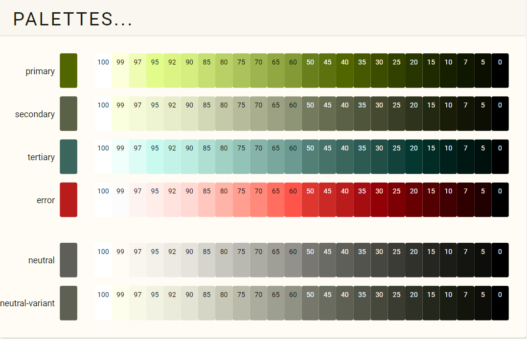 Material 3 Theme Palette example