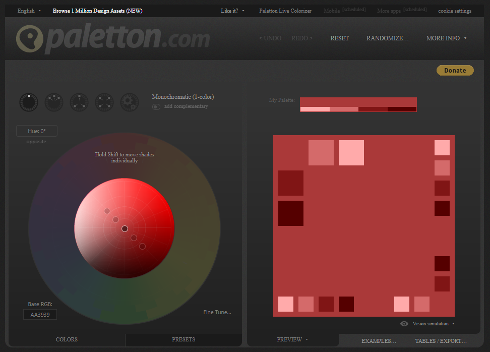 Paletton Color Palette Generator